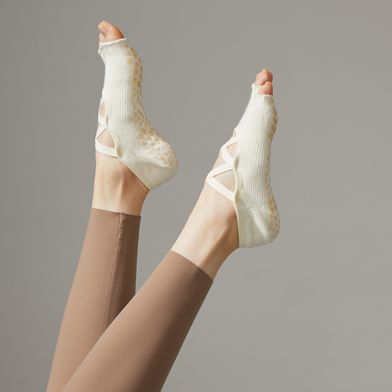 Grip Sock Yoga - Toeless 다섯 손가락 요가 양말 여성