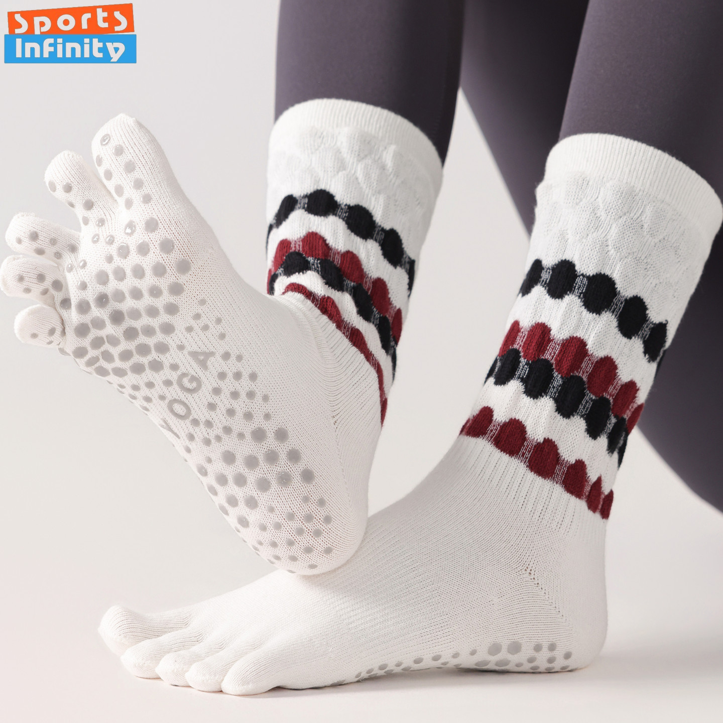 Toe Sock Split - 패션 오지발 요가 양말 미끄럼 방지