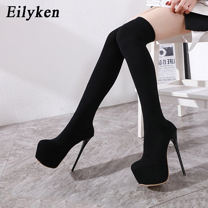 Knee High Sock Women - Eilyken 여성용 플랫폼 스트레치 원단, 무릎