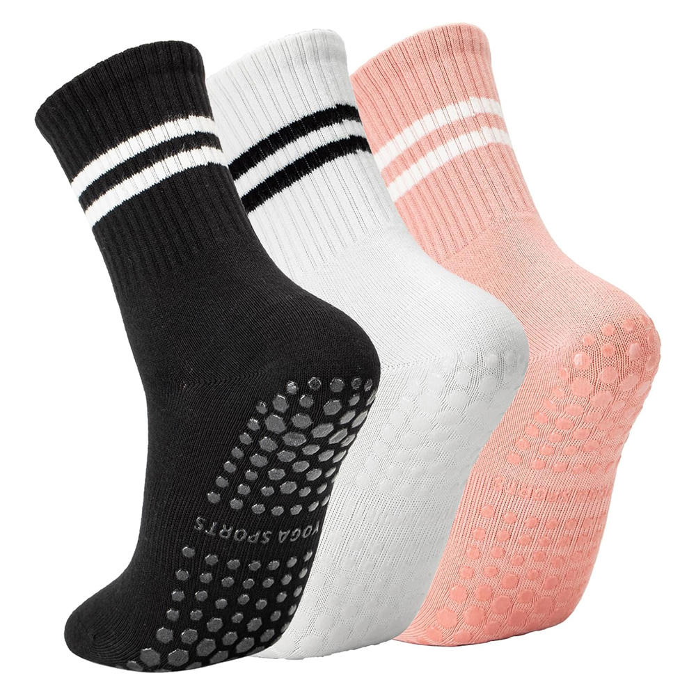 Grip Sock Yoga - 여성용 그립이 있는 요가 필라테스 양말,