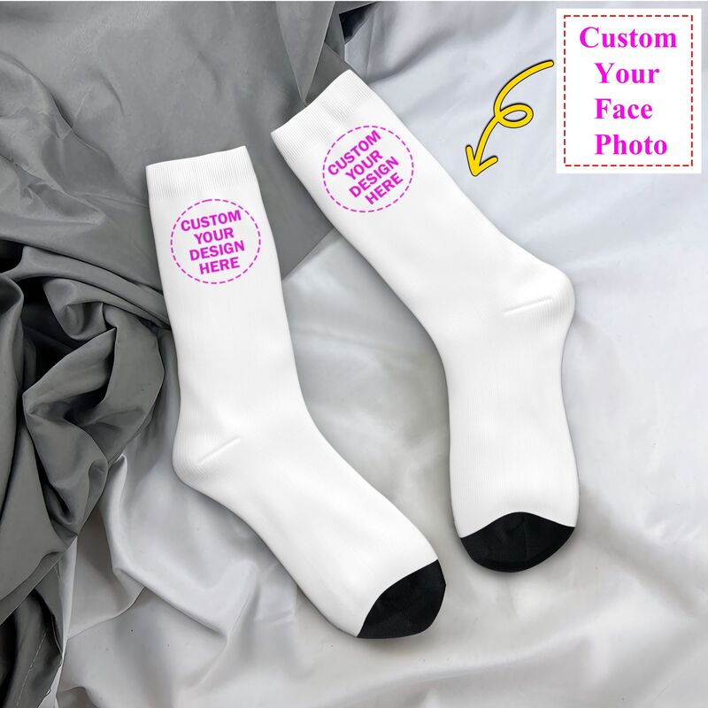 Dress Sock Men - 맞춤형 사진 로고 텍스트 남녀 공용