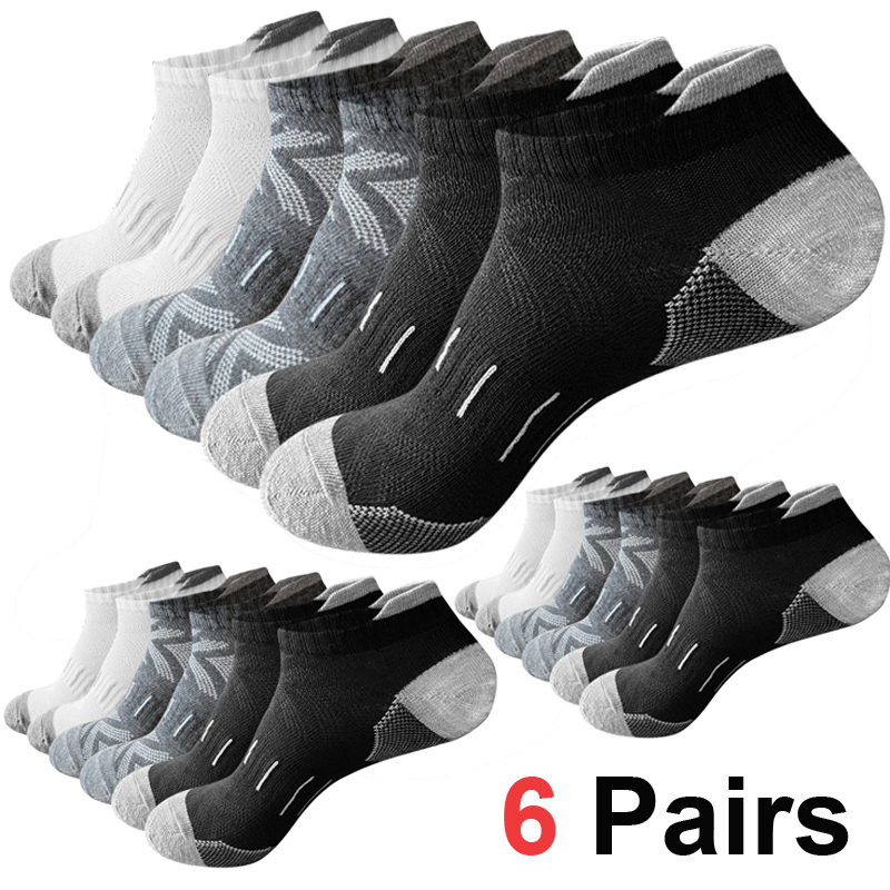 Athletic Sock Cushion - 6쌍의 로우컷 쿠션형 운동용 발목 양말,