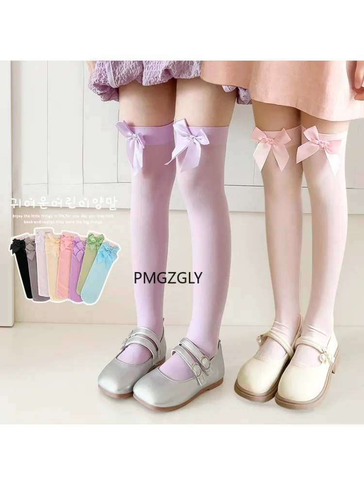 여자 스타킹 * 핑크 보우 무릎 양말 허벅지 높은 실크 - Thigh High Sock Stay Up 리뷰 및 가격