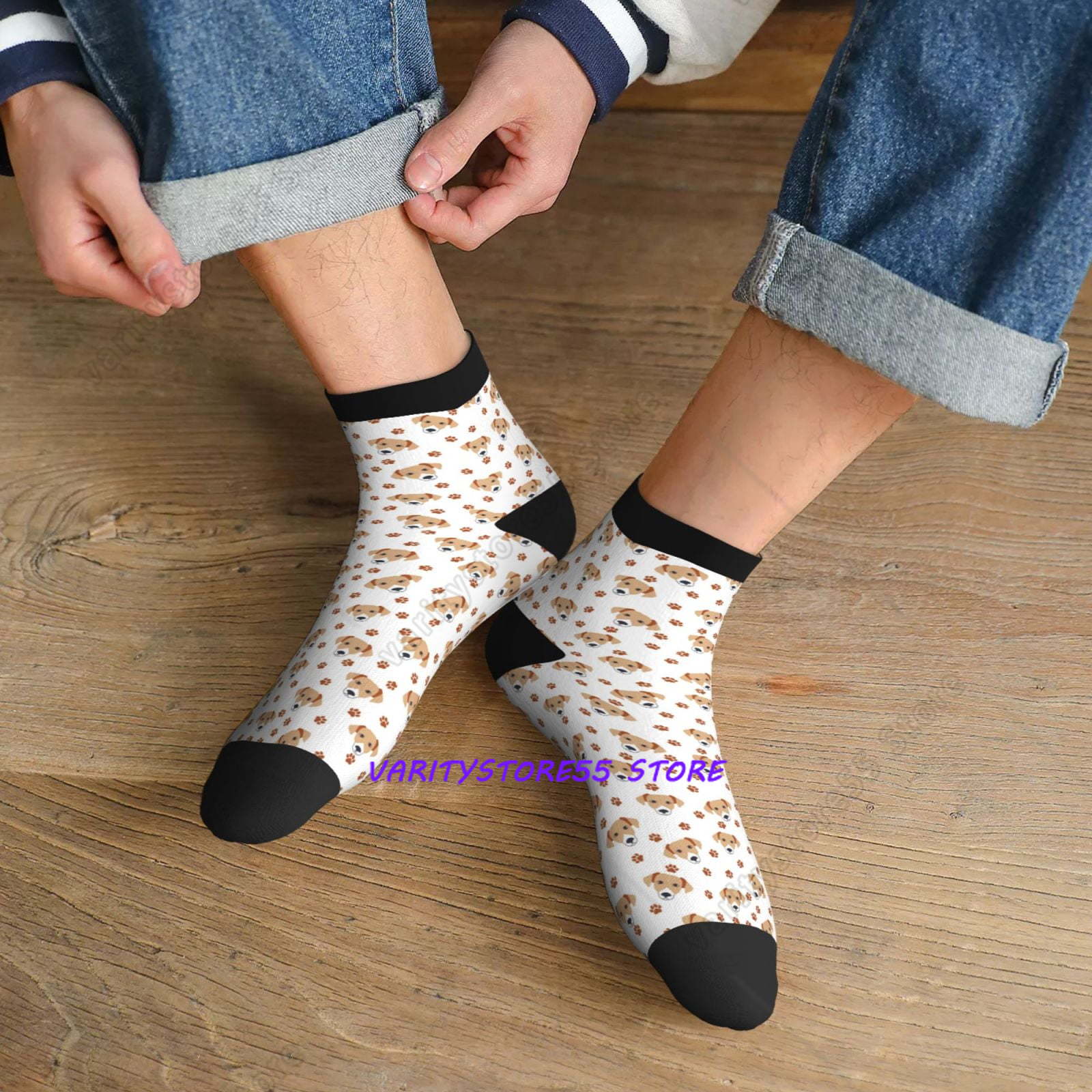 래브라도 리트리버 강아지 패턴 크루 양말 발가락 봉합  - Athletic Sock Cushion 리뷰 및 가격