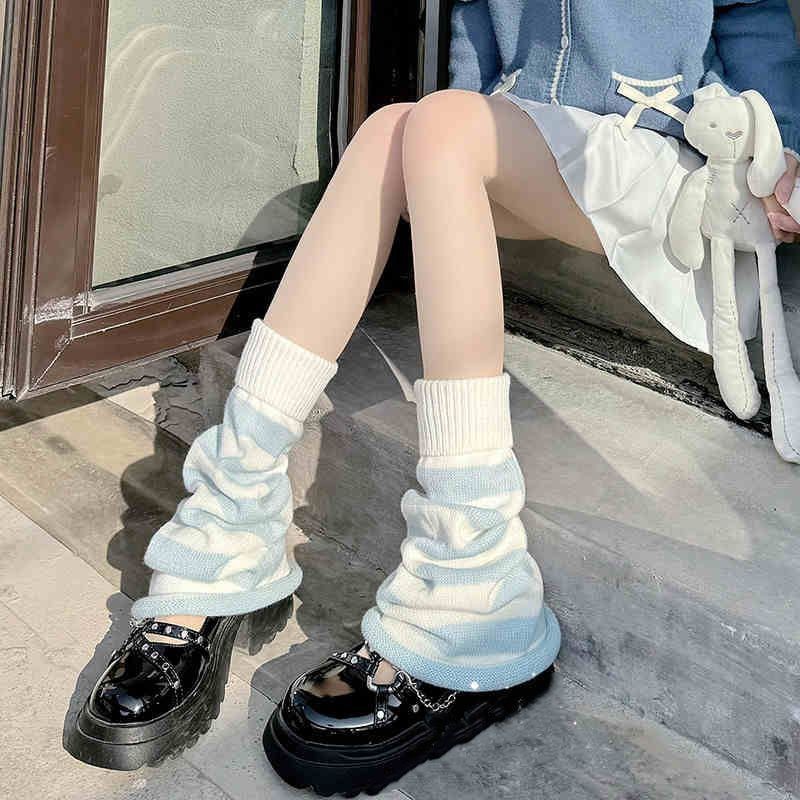 Y2K 스트라이프 레그 워머 스타 라인스톤 니트 롱 양 - Boot Sock Slouchy 리뷰 및 가격