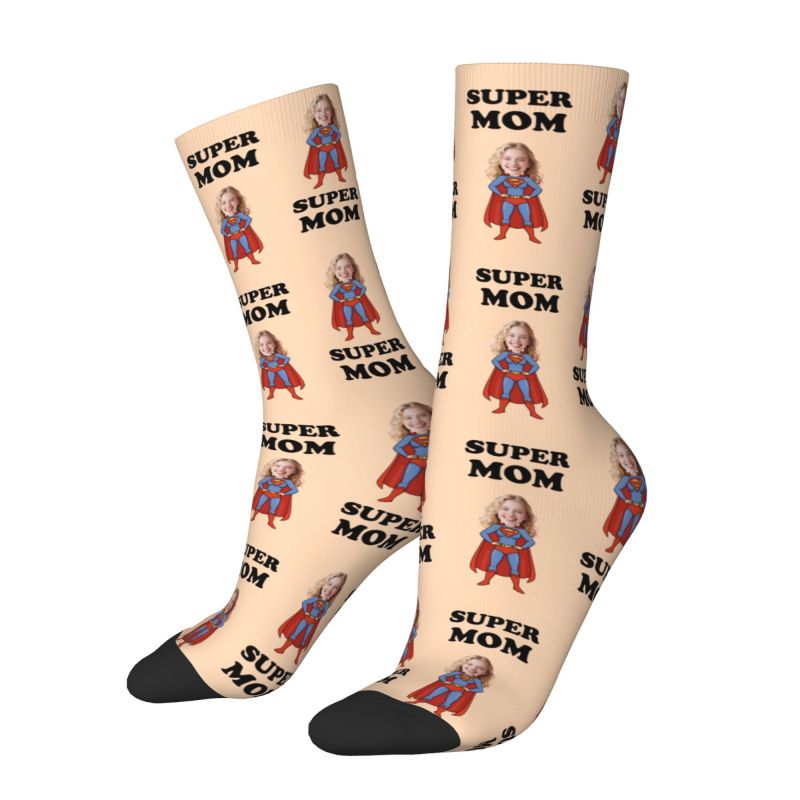 슈퍼 맘 맞춤형 남성용 크루 양말 유니섹스 재미있는 맞 - Dress Sock Men 리뷰 및 가격
