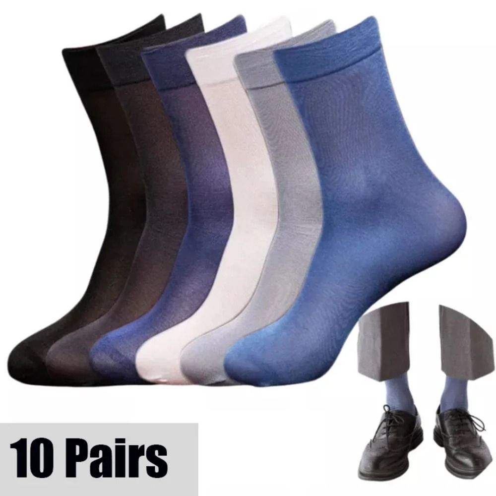 10 쌍 새로운 통기성 남성 얼음 실크 양말 부드러운  - Silk Sock Bamboo 리뷰 및 가격