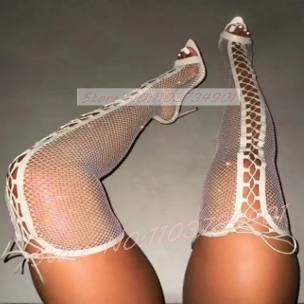 피쉬넷 스타킹 허벅지까지 오는 부츠 여성용 핑크 크리스 - Fishnet Stocking Women 리뷰 및 가격