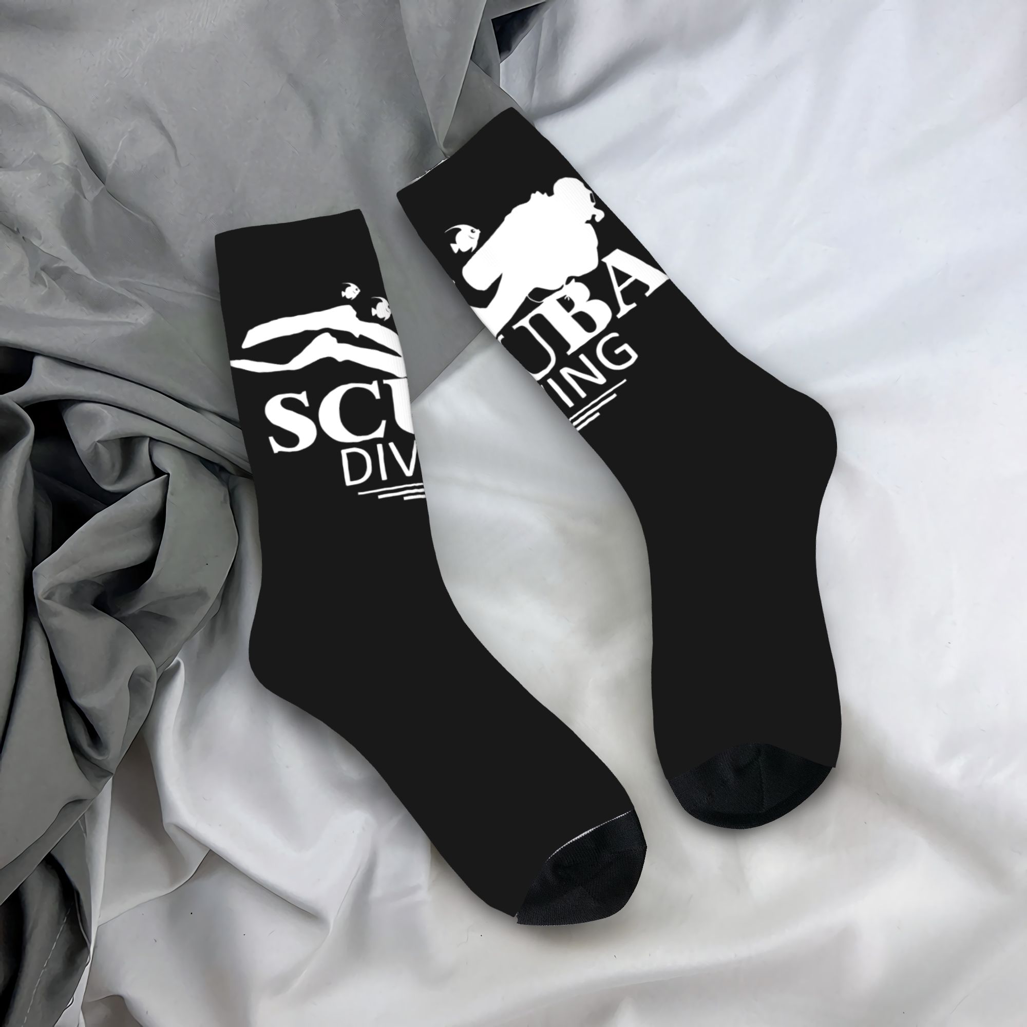 맞춤형 재미있는 스쿠버 다이빙 남녀 공용 크루 양말 유 - Dress Sock Men 리뷰 및 가격