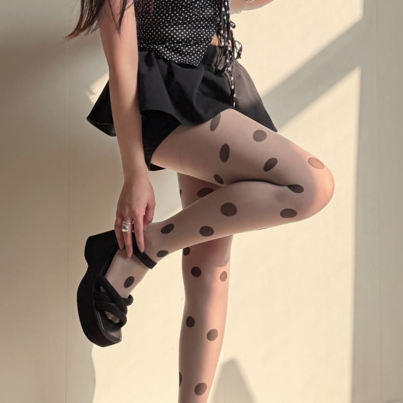 여성용 레트로 폴카 도트 시스루 타이즈, 하이웨이스트  - Tights Pantyhose Sheer 리뷰 및 가격