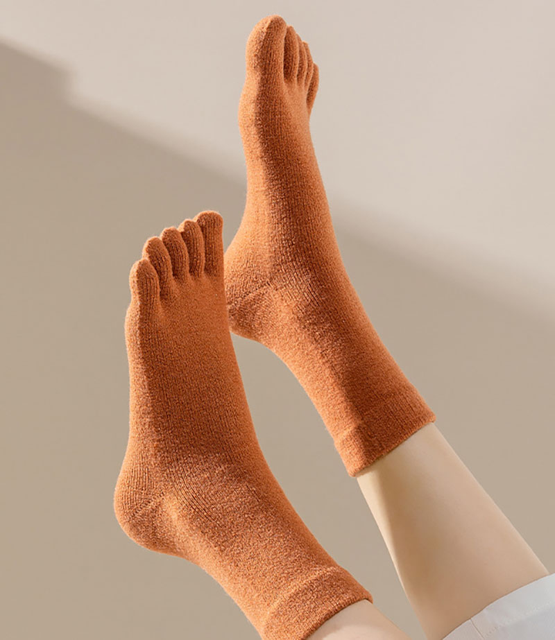 가을 겨울 여성용 두꺼운 캐시미어 5발가락 양말 중목  - Toe Sock Split 리뷰 및 가격