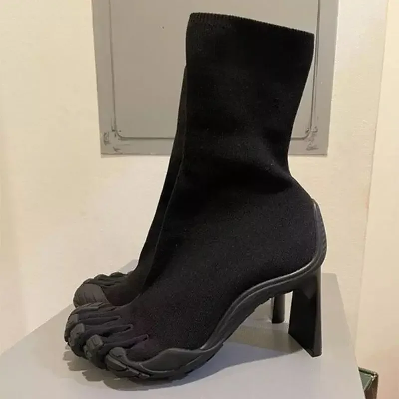 다섯 손가락 발가락 디자인 여성 부츠 블랙/핑크/화이트 - Toe Sock Split 리뷰 및 가격