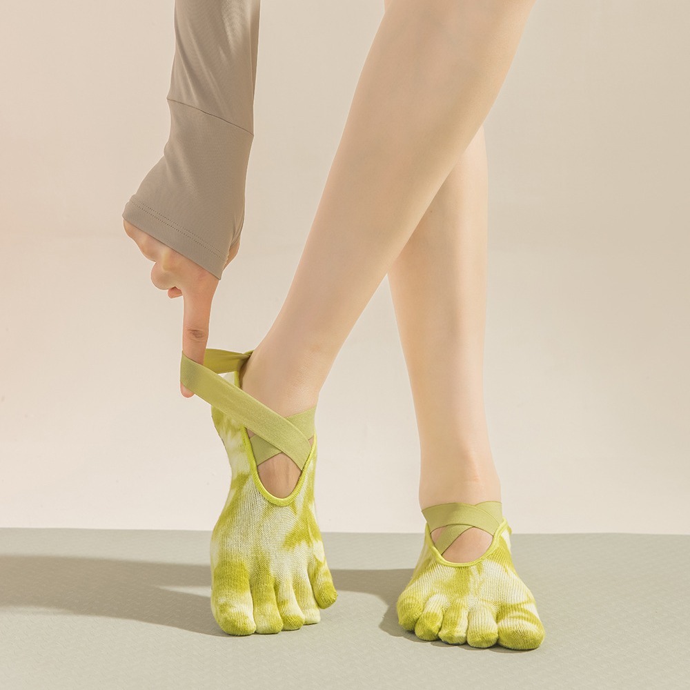 여성용 타이다이 5손가락 그립 요가 양말, 스트랩 스플 - Toe Sock Split 리뷰 및 가격