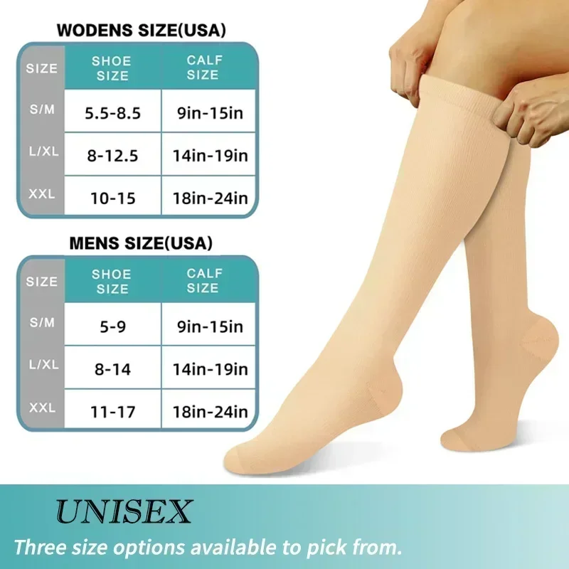 1 쌍 여성용 및 남성용 압축 양말 15-20 MMHg - Compression Sleeve Calf 리뷰 및 가격