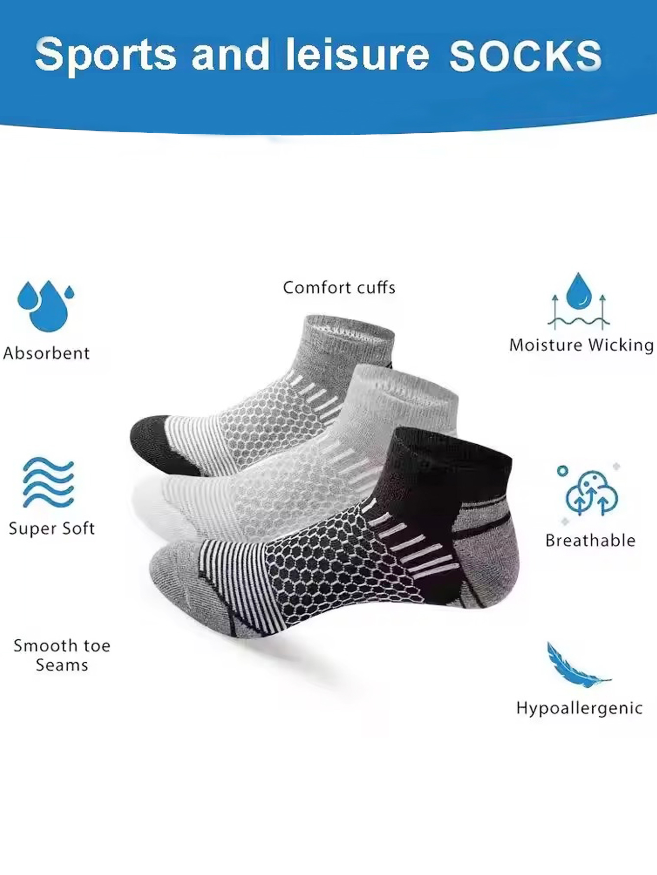 6 쌍 남성용 허니컴 메쉬 발목 양말 멀티 컬러 클라우 - Ankle Sock Low Cut 리뷰 및 가격