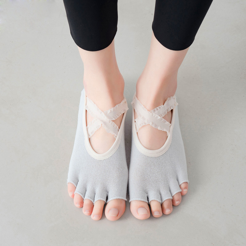 다섯 손가락 요가 양말 레이스 크로스 스트랩 붕대, 미 - Toe Sock Split 리뷰 및 가격
